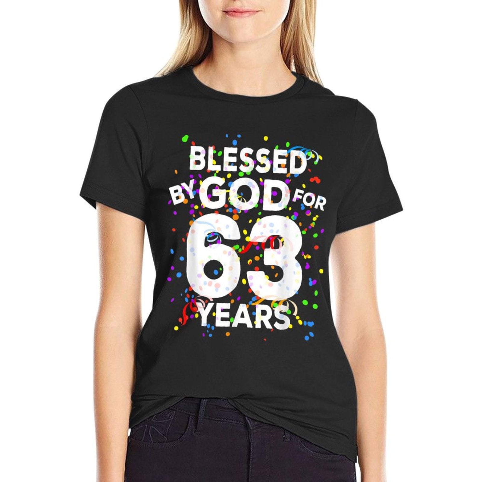 Blessed By God For 63 Years Happy 63rd Birthday  Soft T-Shirt