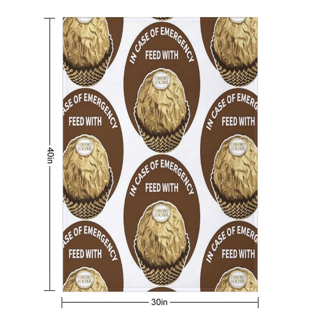 In Case Of Emergency Feed With Ferrero Rocher Machine-washable Throw Blanket