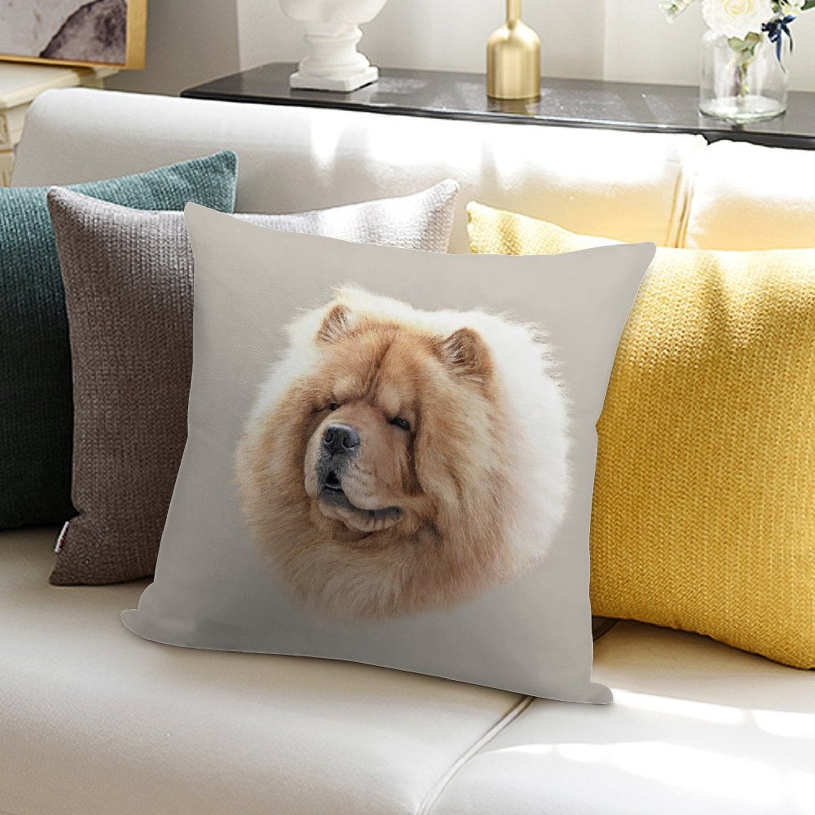 Chow Chow Soft Decorative Cover Throw Pillow