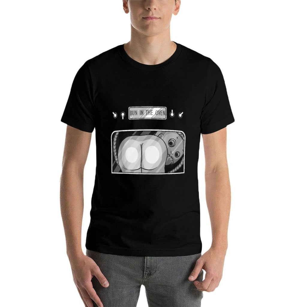 Funny Bun In The Oven Gift  Cute Expecting Pregnant Women  Oversized Silhouette T-Shirt