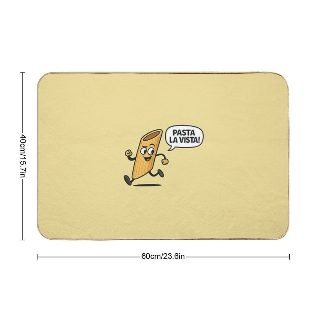 Pasta La Vista!  Rapid-Drying Bath Mat