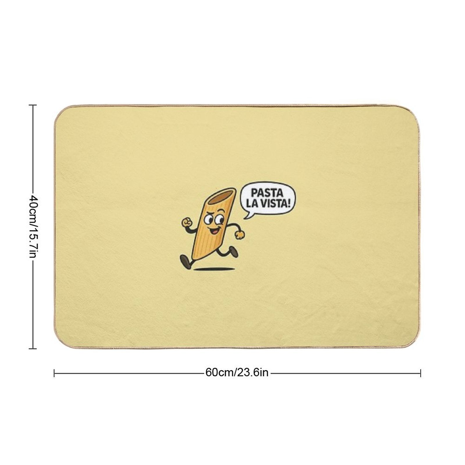 Pasta La Vista!  Rapid-Drying Bath Mat