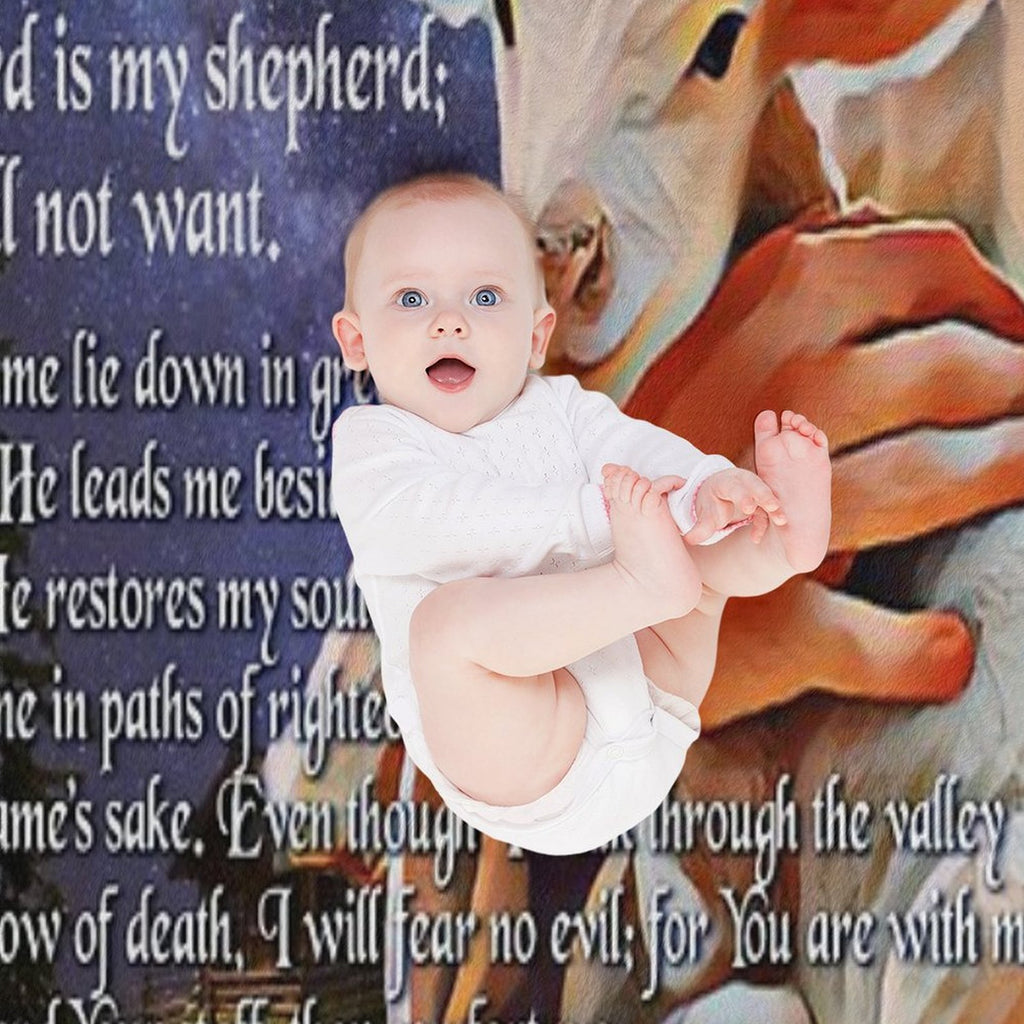 Psalm 23 Bible Verse Velvety-soft Throw Blanket