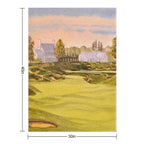 Whistling Straits Golf Course 9th And 18th Greens Easy Care Throw Blanket