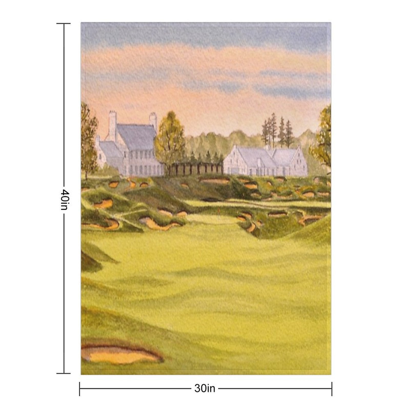 Whistling Straits Golf Course 9th And 18th Greens Easy Care Throw Blanket