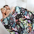 Graffiti Seamless Design. Urban Art. Comfort Throw Blanket