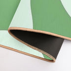 Verdant Echoes Organic Green Flow Abstract  Repositionable Bath Mat