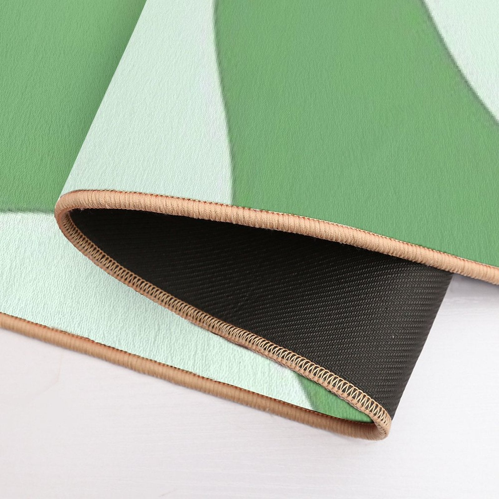 Verdant Echoes Organic Green Flow Abstract  Repositionable Bath Mat