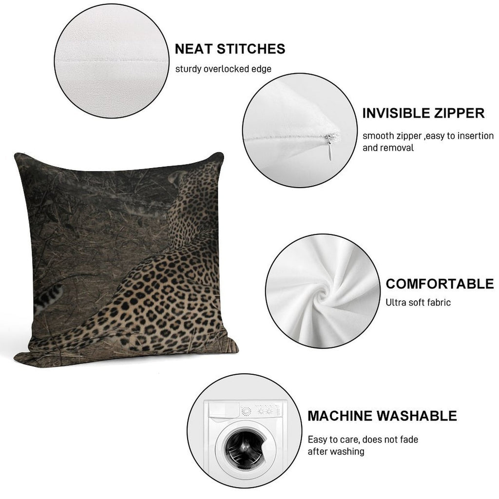 Leopard Print Soft Skin-Friendly Throw Pillow
