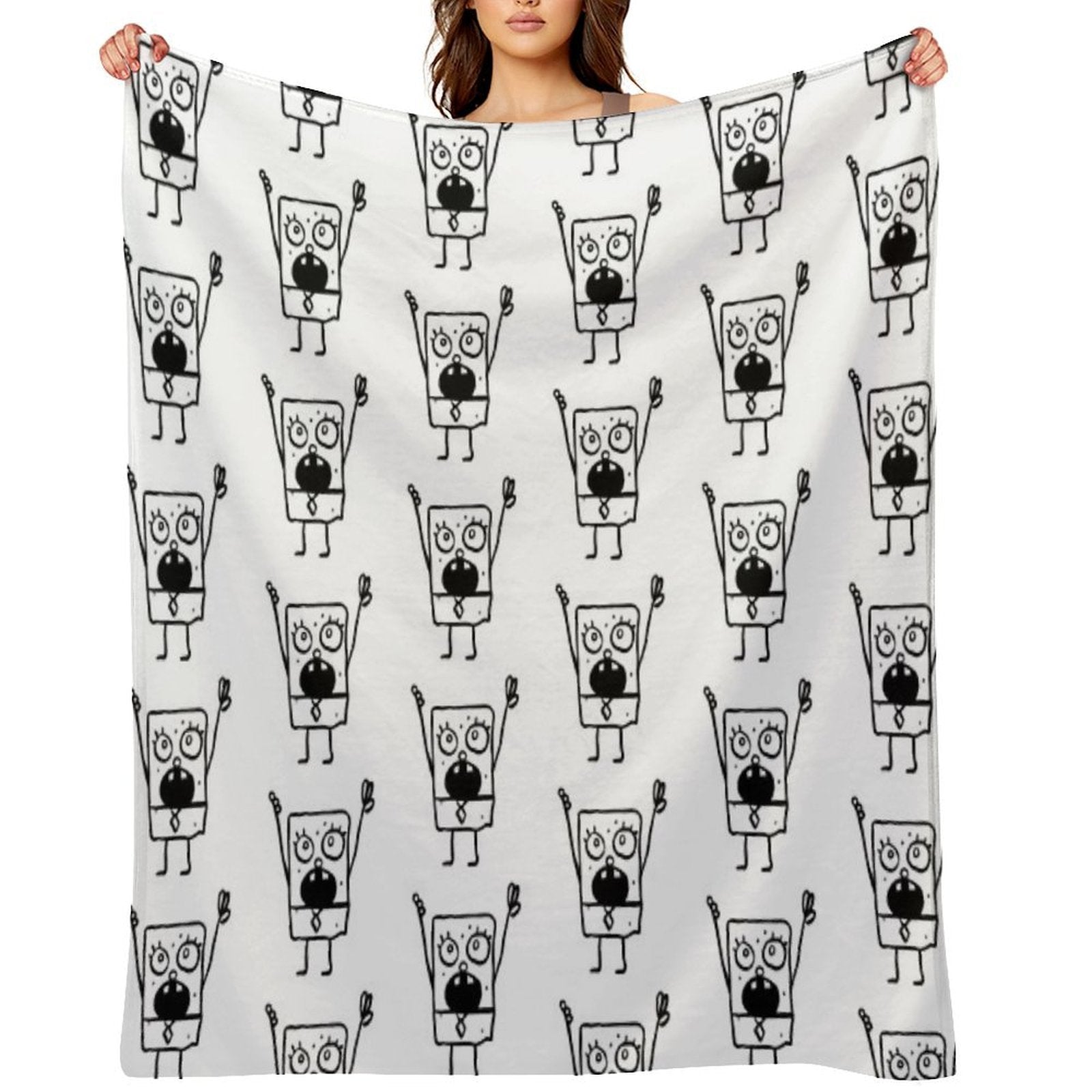 Doodlebob   Spongebob Themed  @HeckinFarOut Quick-dry Throw Blanket