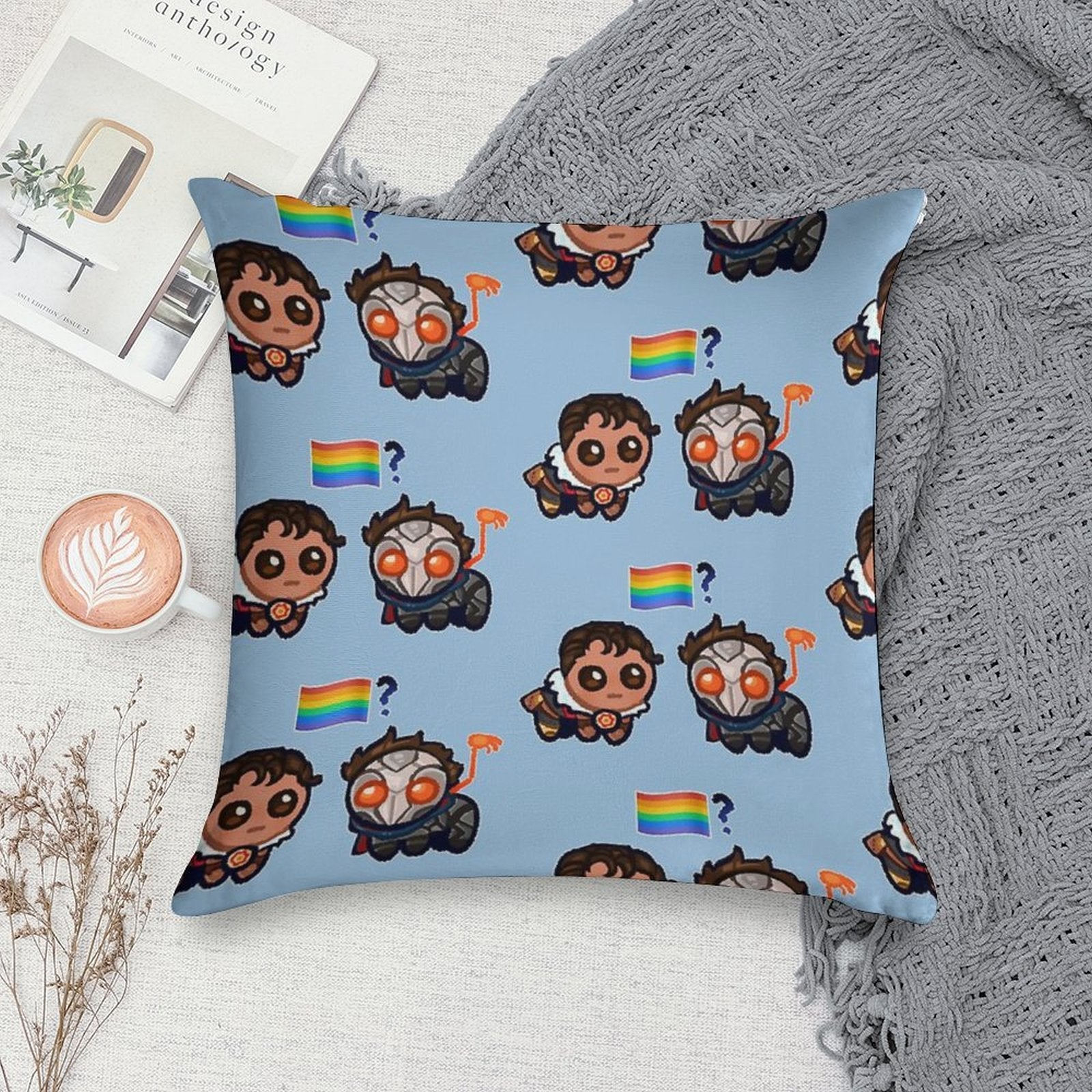 Vikjayce  Great Minds Think Alike Soft Multiple Sizes Throw Pillow