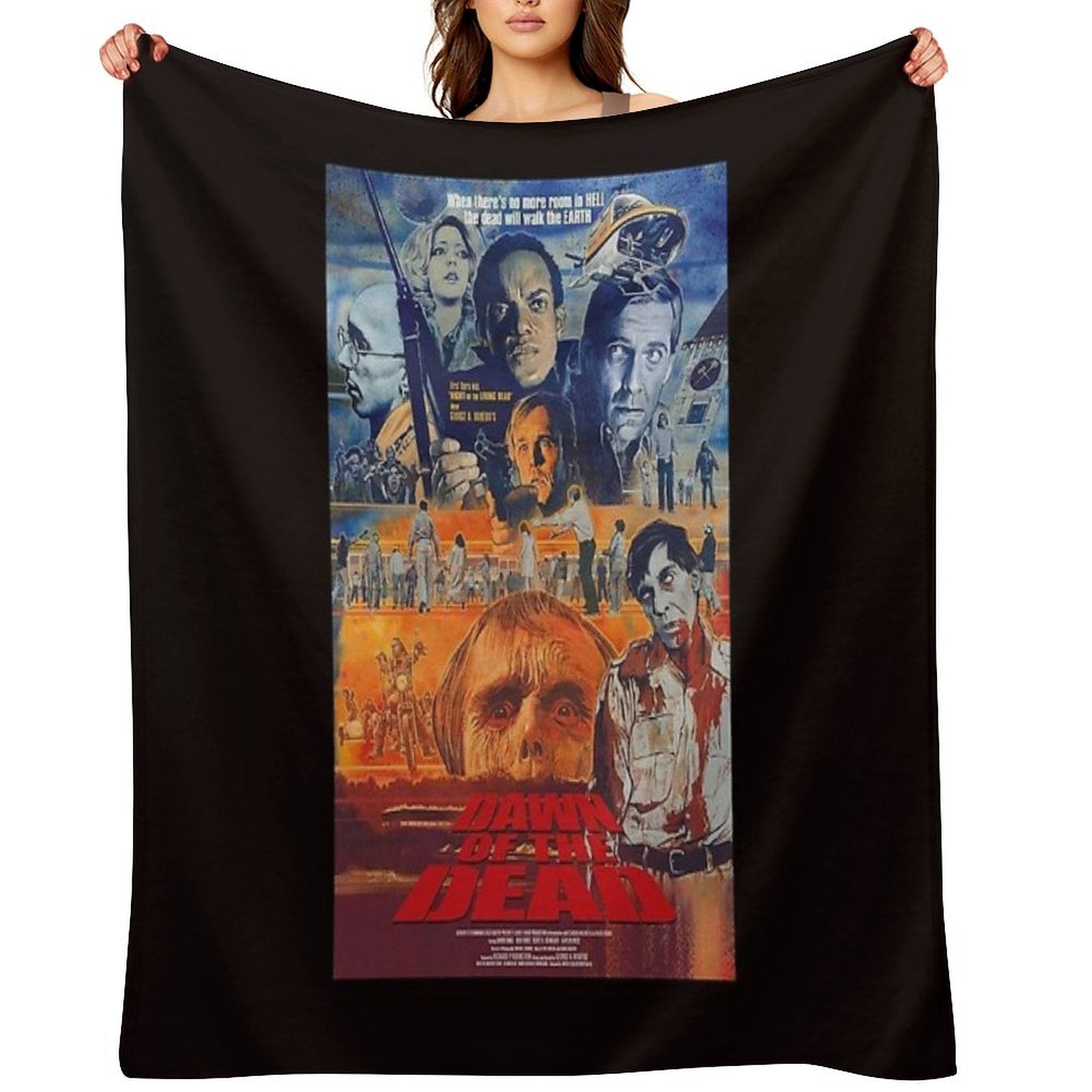 Dawn of The Dead 1978 Horror Movie Machine-washable Throw Blanket