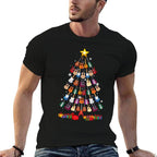 Guitar Christmas Tree Funny Guitarist Merry Xmas Gift  Heathered Texture T-Shirt