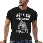 Just A Boy Who Loves Gorillas Gorilla Lover Gift  Soft T-Shirt