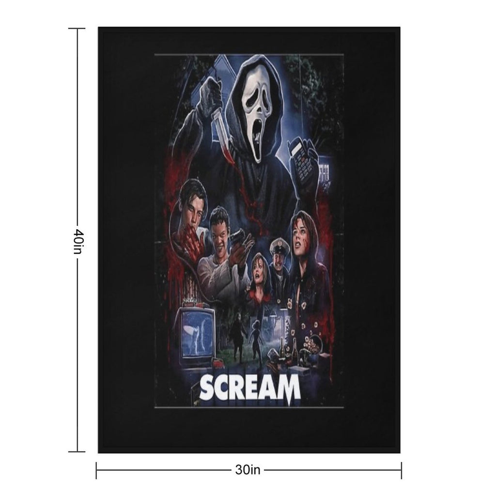 Scream Horror Movie Artwork Poster Premium Throw Blanket