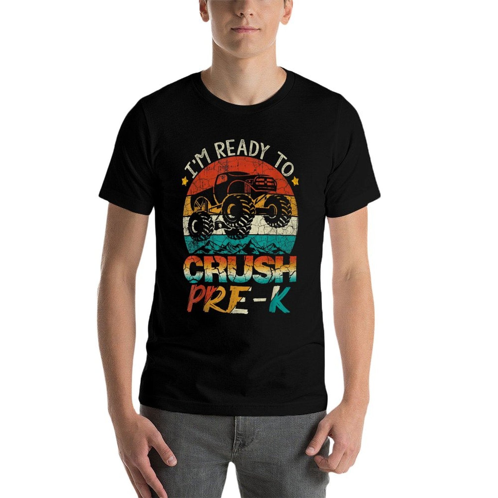 Im Ready To Crush Pre-K Monster Truck Vintage Boys Gift  Breathable T-Shirt