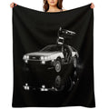 1982 DeLorean DMC-12 Iconic Artwork - Retro Car Art Shrink-resistant Throw Blanket