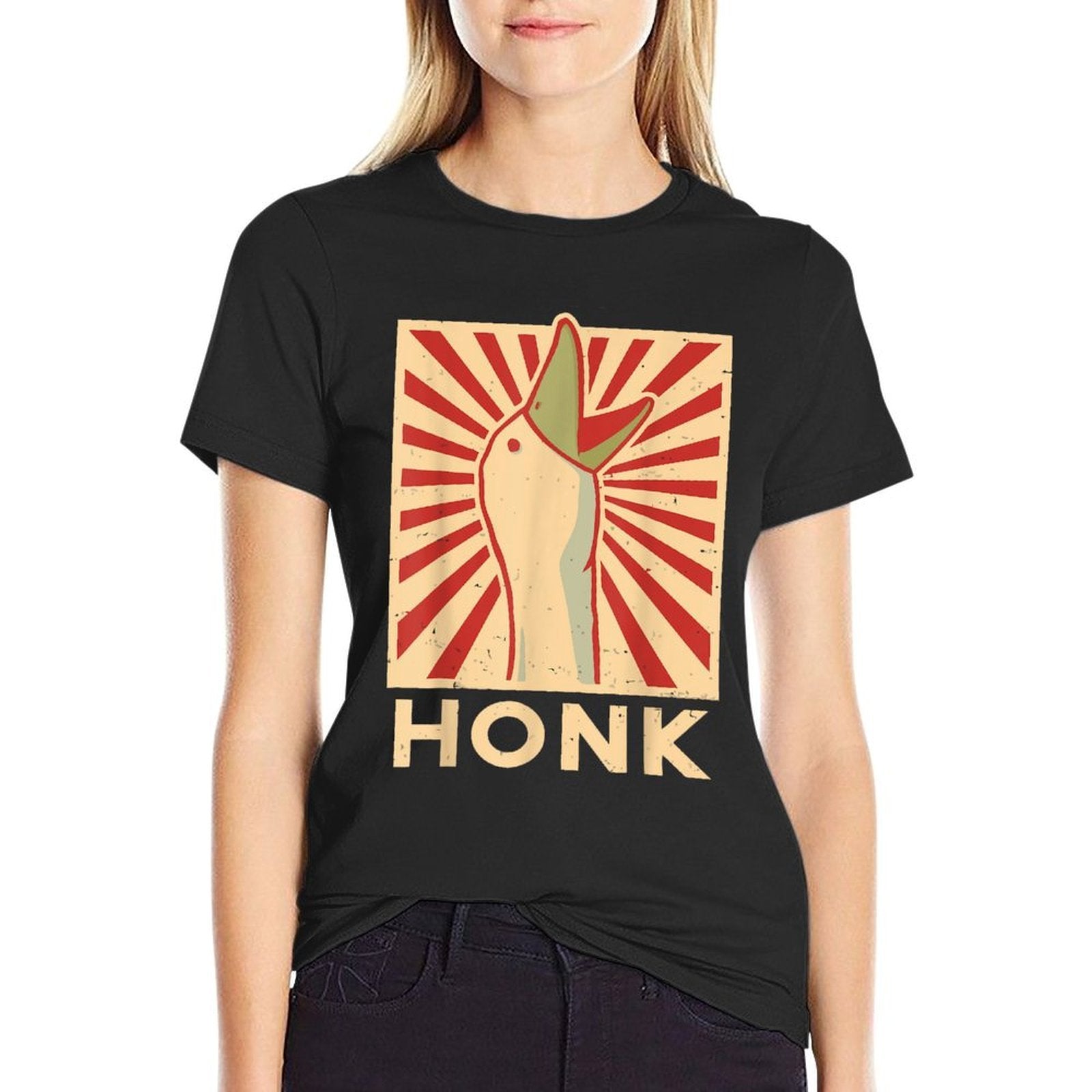 Honk Goose - Funny Duck Chicken Meme Idea Comfortable T-Shirt