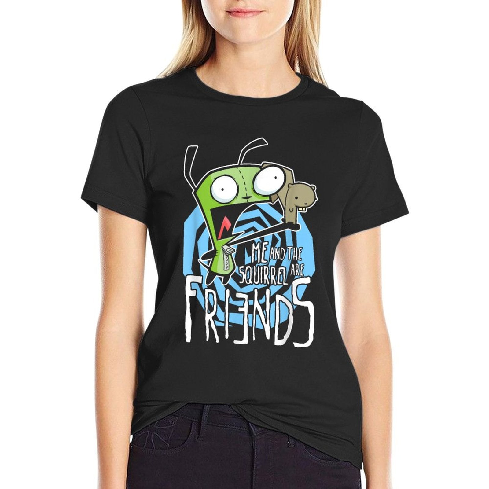 Invader Zim G.I.R Me And The Squirrel Are Friends Funny Logo  Moisture-wicking T-Shirt