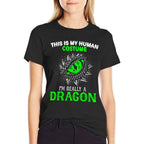 This Is My Human Costume Im Really A Dragon Halloween  Slim-fit Cut T-Shirt