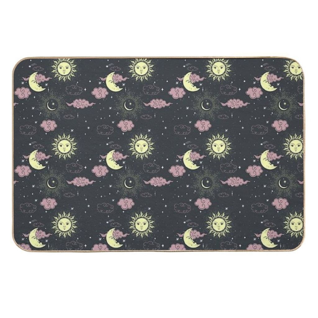 Stars Sun And Moon Durable Bath Mat