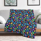 Tabletop Board Game Pieces Pattern Plush Throw Blanket