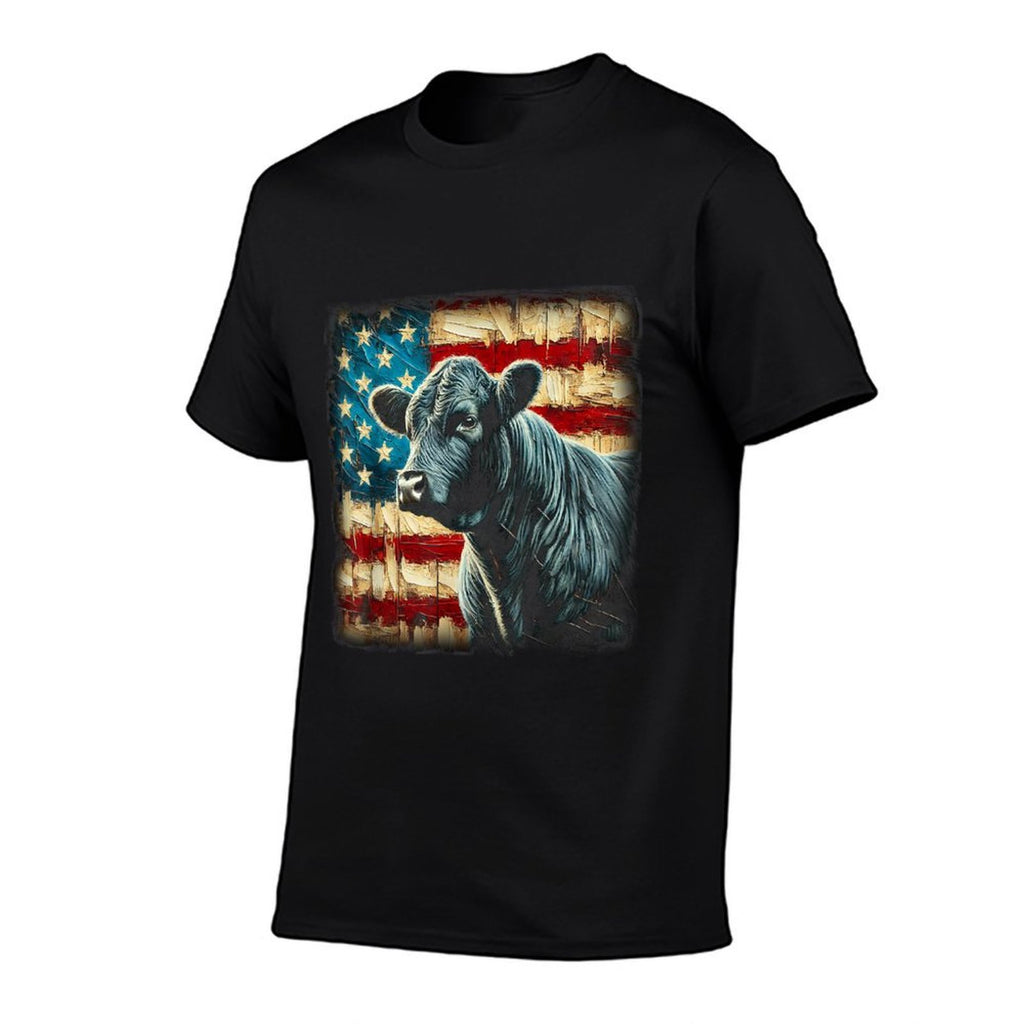 Angus Rancher USA American Cow  Slim-fit Cut T-Shirt