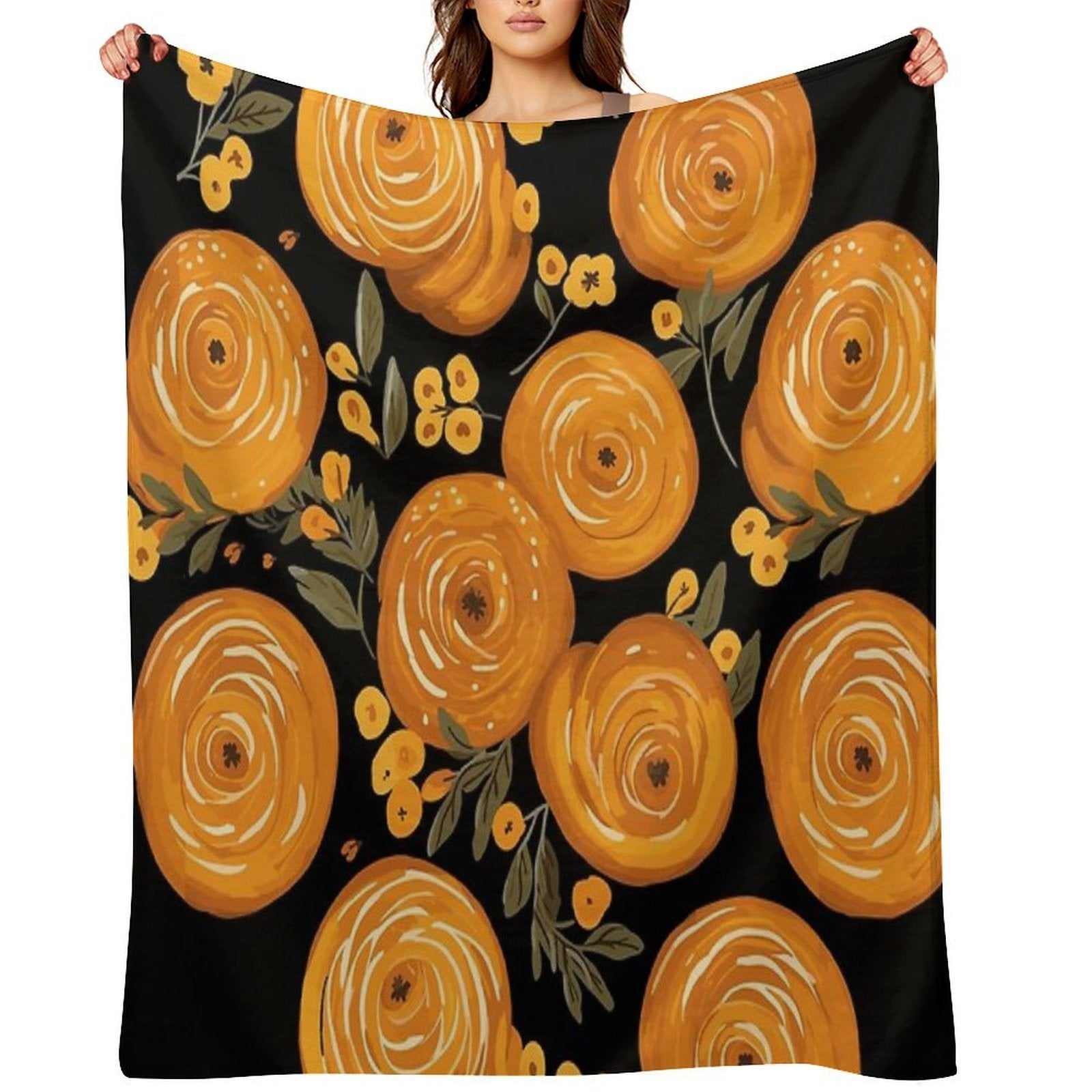 Honey Bun Wrinkle-free Throw Blanket