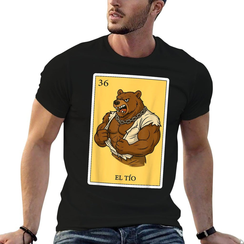 El Tio Grizzly  Spanish-Mexican Bingo Gifts for Tio  Easy-care T-Shirt