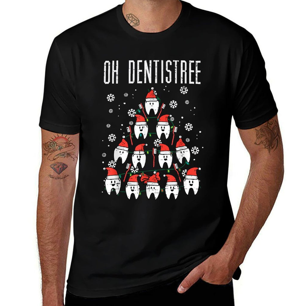 Oh Dentistree Christmas Treeth Dentistry Dental Dentist  Stretchy T-Shirt