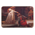 Accolade by Edmund Blair Leighton Medieval Knight Sword And Lady  Multi-Purpose Bath Mat