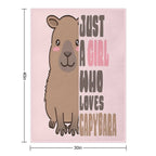 Just A Girl Who Loves Capybara Quick-dry Throw Blanket