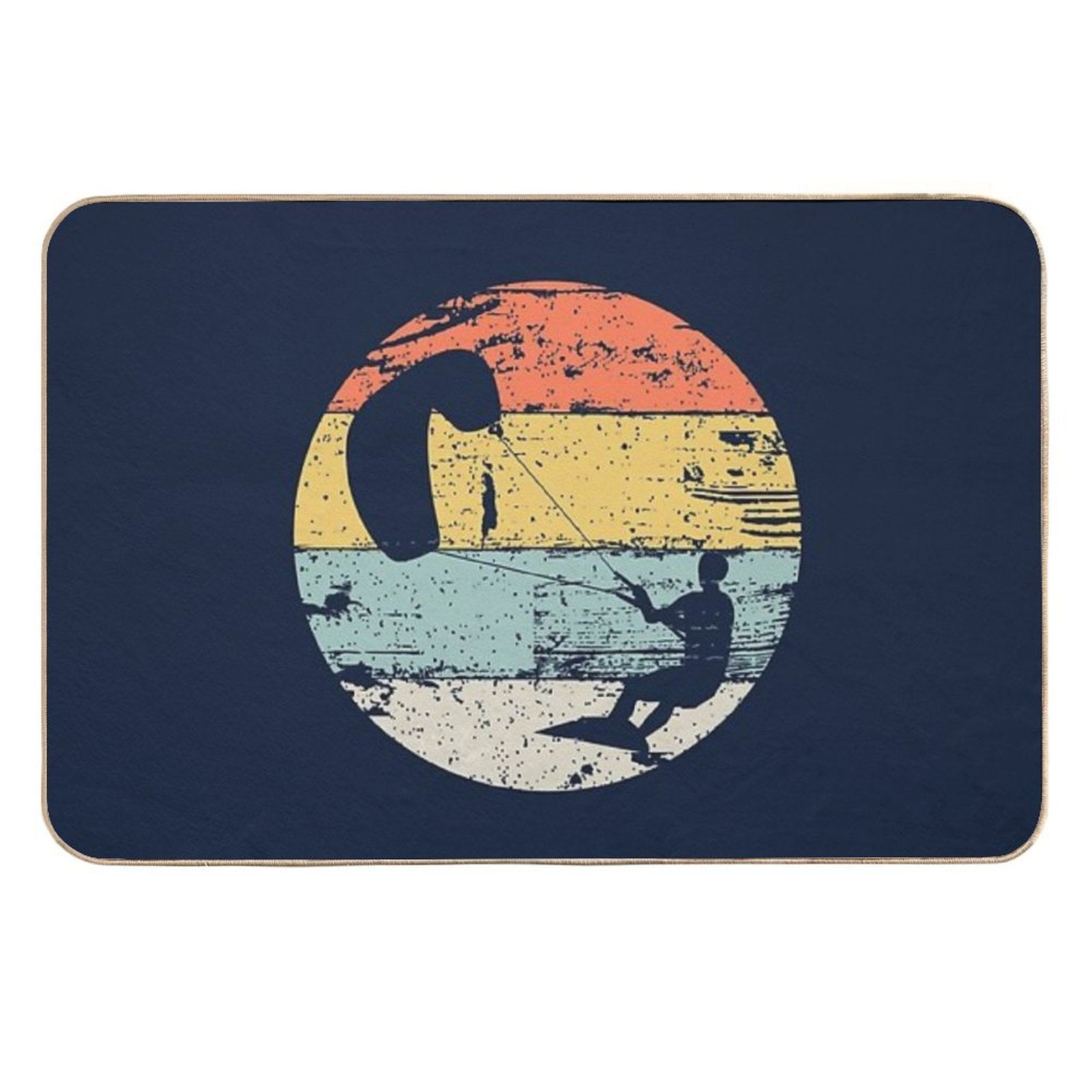 Kite Boarding Kiteboarder Retro Vintage Look Gift  Long-Lasting Bath Mat