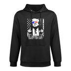 Trump You Liberals Can&#39;t Shoot For Shit American USA Flag Medium-Weight Fabric Hoodie