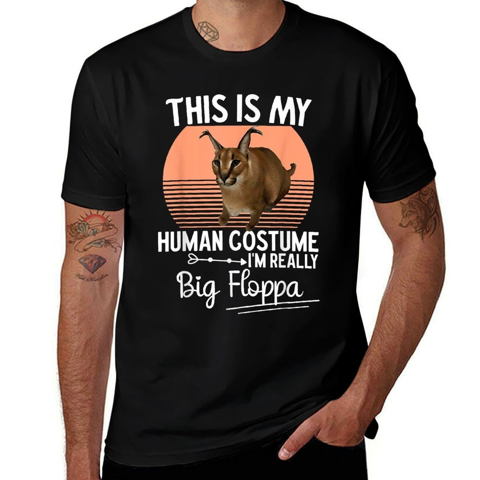 Caracal Cat Meme Human Costume Im Really Big Floppa  Durable T-Shirt