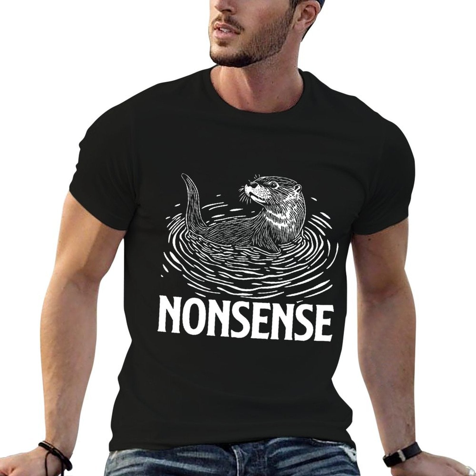 Funny Otter Nonsens Animal Meme Pun Sarcastic For Men Otters  Graphic-printed T-Shirt