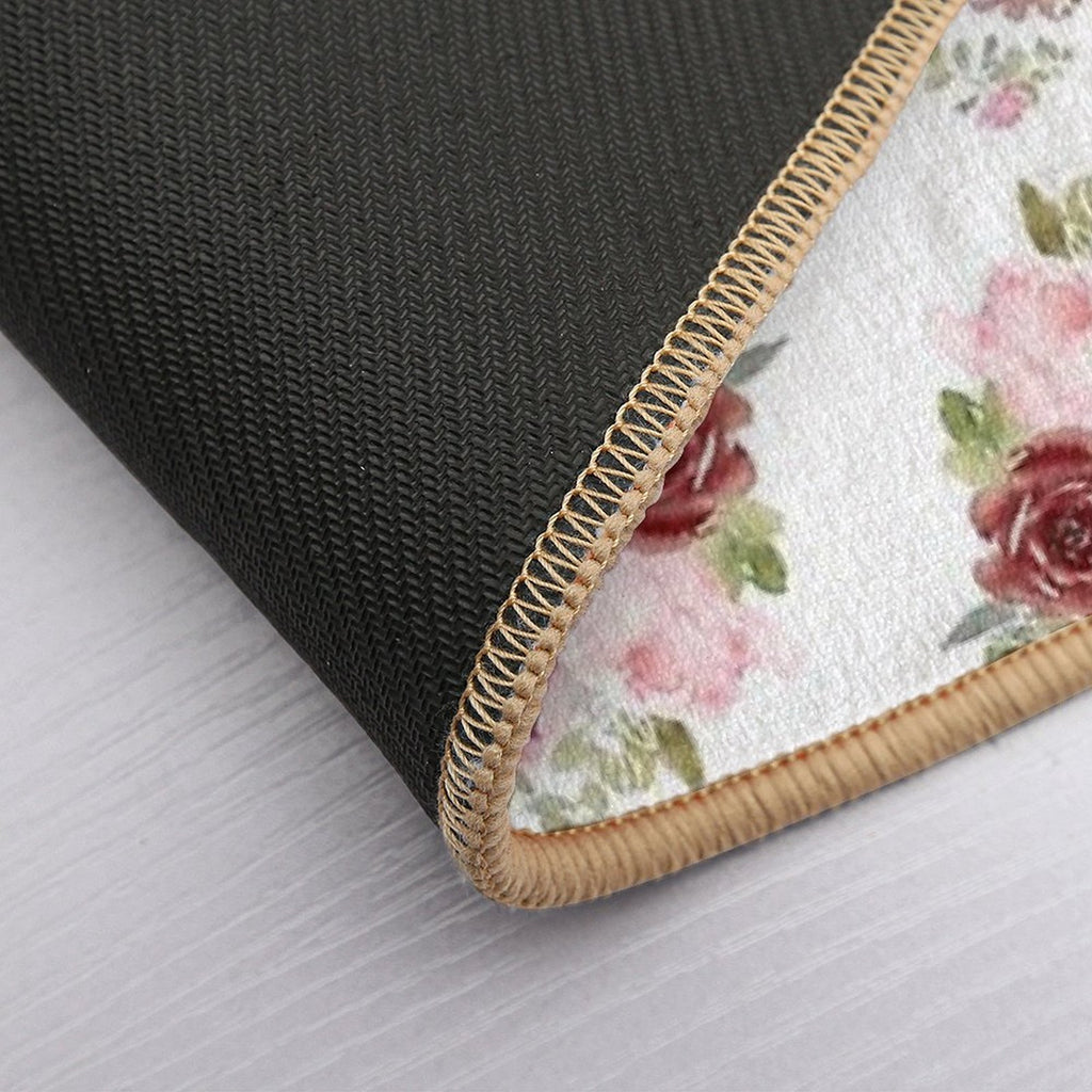 Pair Of Warm Colored  Roses  Repositionable Bath Mat