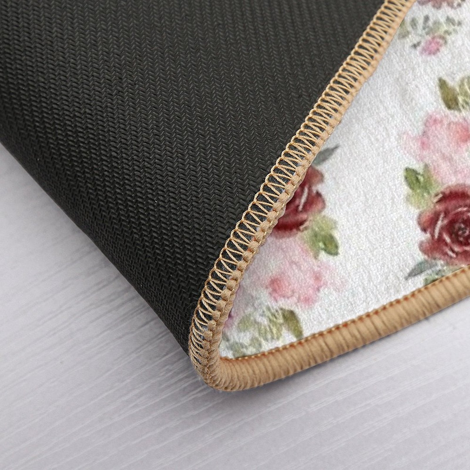 Pair Of Warm Colored  Roses  Repositionable Bath Mat