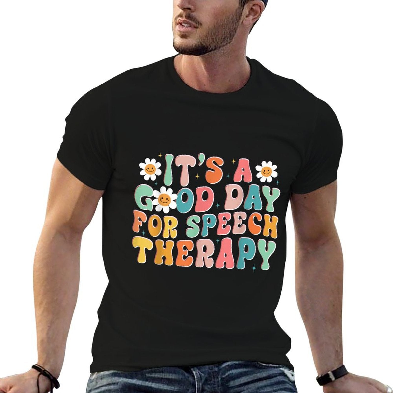 Its A Good-Day For Speech Therapy SLP Speech Pathology  Heathered Texture T-Shirt