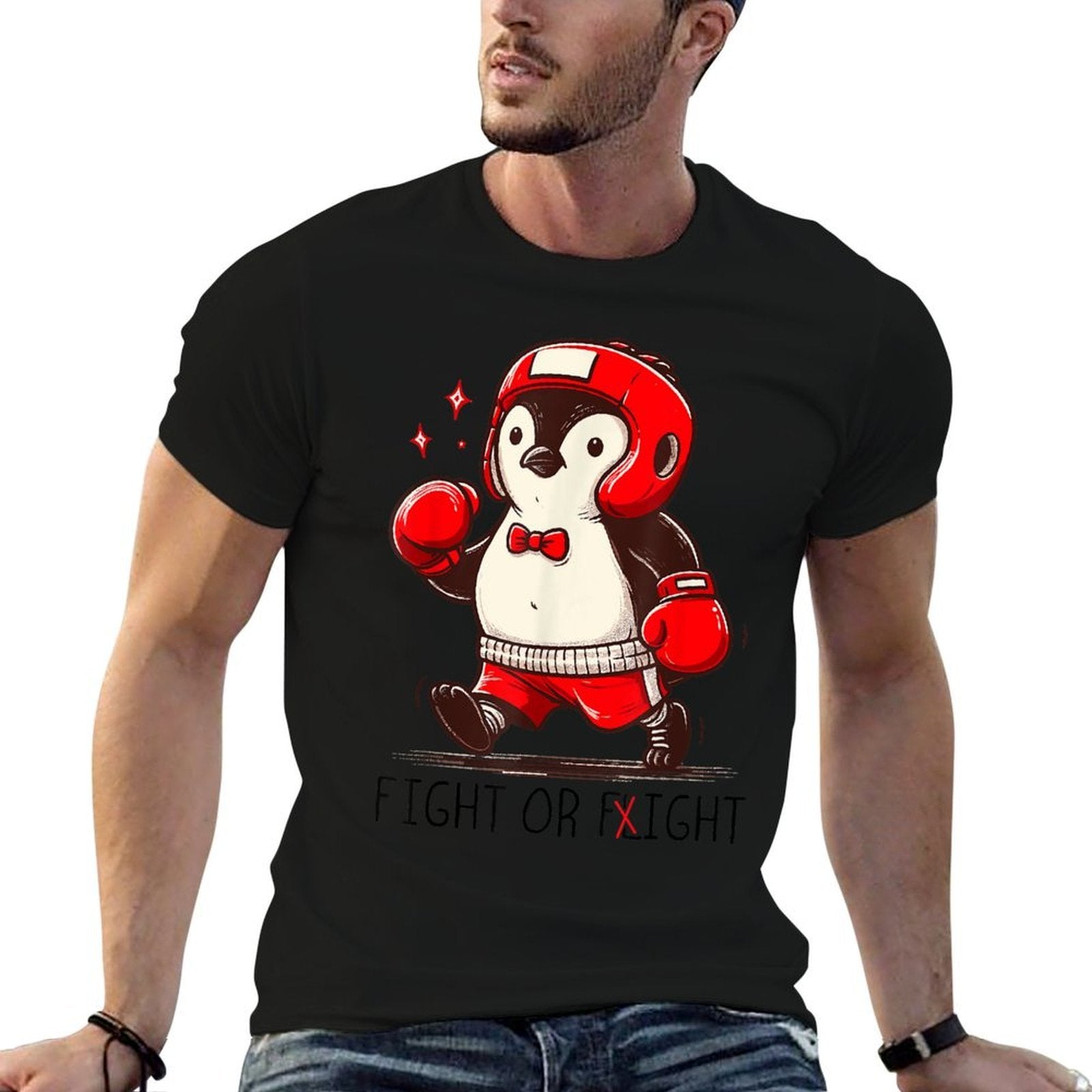 Fight Or Flight Funny Penguin Pun Fight Or Flight Meme Box  Moisture-wicking T-Shirt