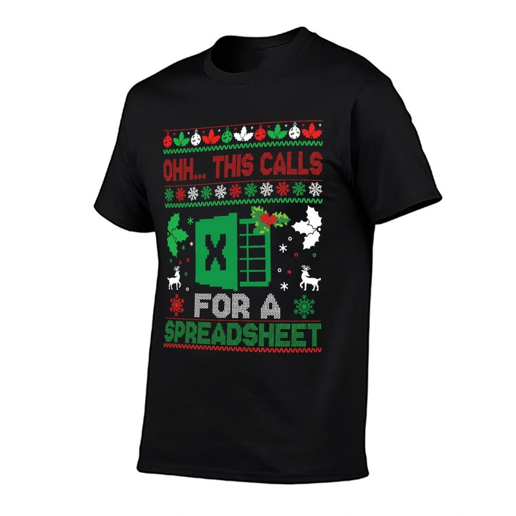 Oh This Calls for A Spreadsheet Christmas Sweater Excel  Graphic-printed T-Shirt