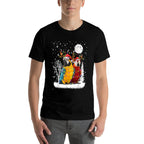 Parrot Under Moonlight Snow Christmas Pajama  Breathable T-Shirt