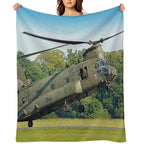 Chinook RAF 100 At Cosford Airshow 2018 2 Sustainable Throw Blanket