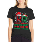 HR Knows If Youve Been Bad Or Good Buffalo Plaid Christmas  Moisture-wicking T-Shirt