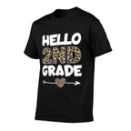 Hello 2nd Grade Leopard Print Second Grade Teacher Kids Gift  Eco-friendly Material T-Shirt