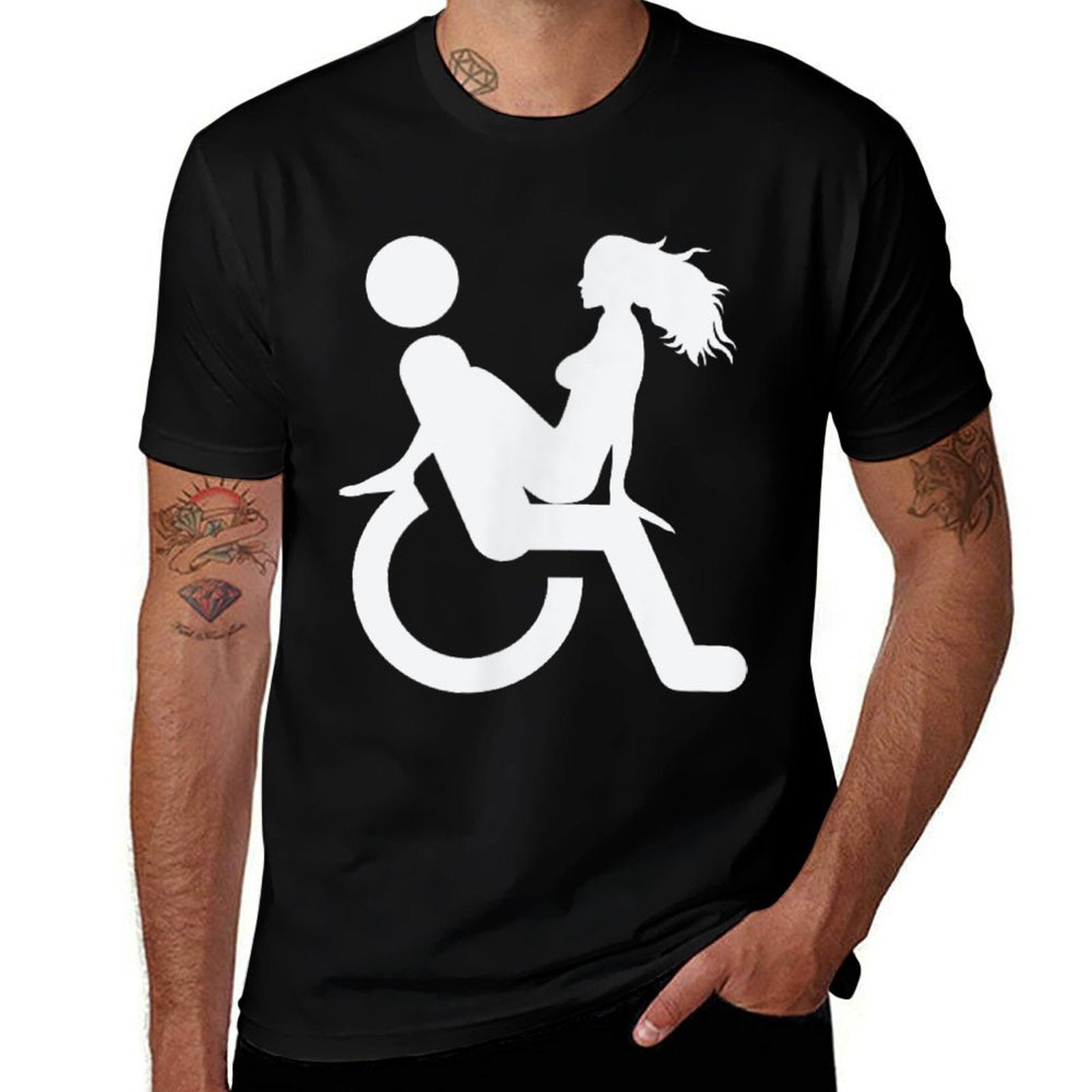 Funny Wheelchair Tshirt Gift Handicap People With Humor  Vintage-inspired T-Shirt