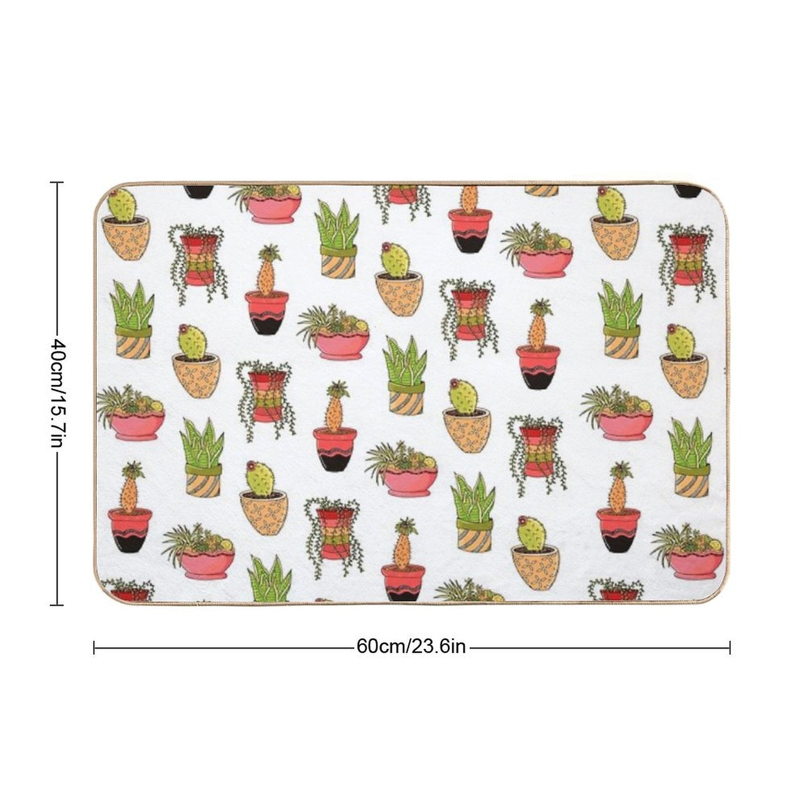Colourful Succulents Red Filter  Toxin-Free Bath Mat