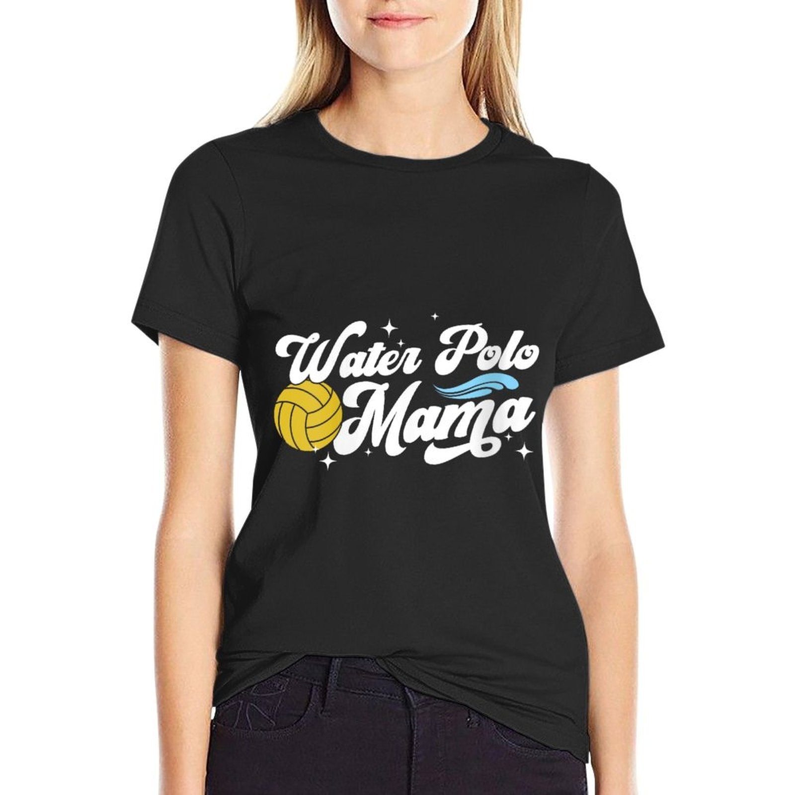 Womens Water Polo Mama Proud Water Polo Mom Water Polo Player Mom  Stretchy T-Shirt