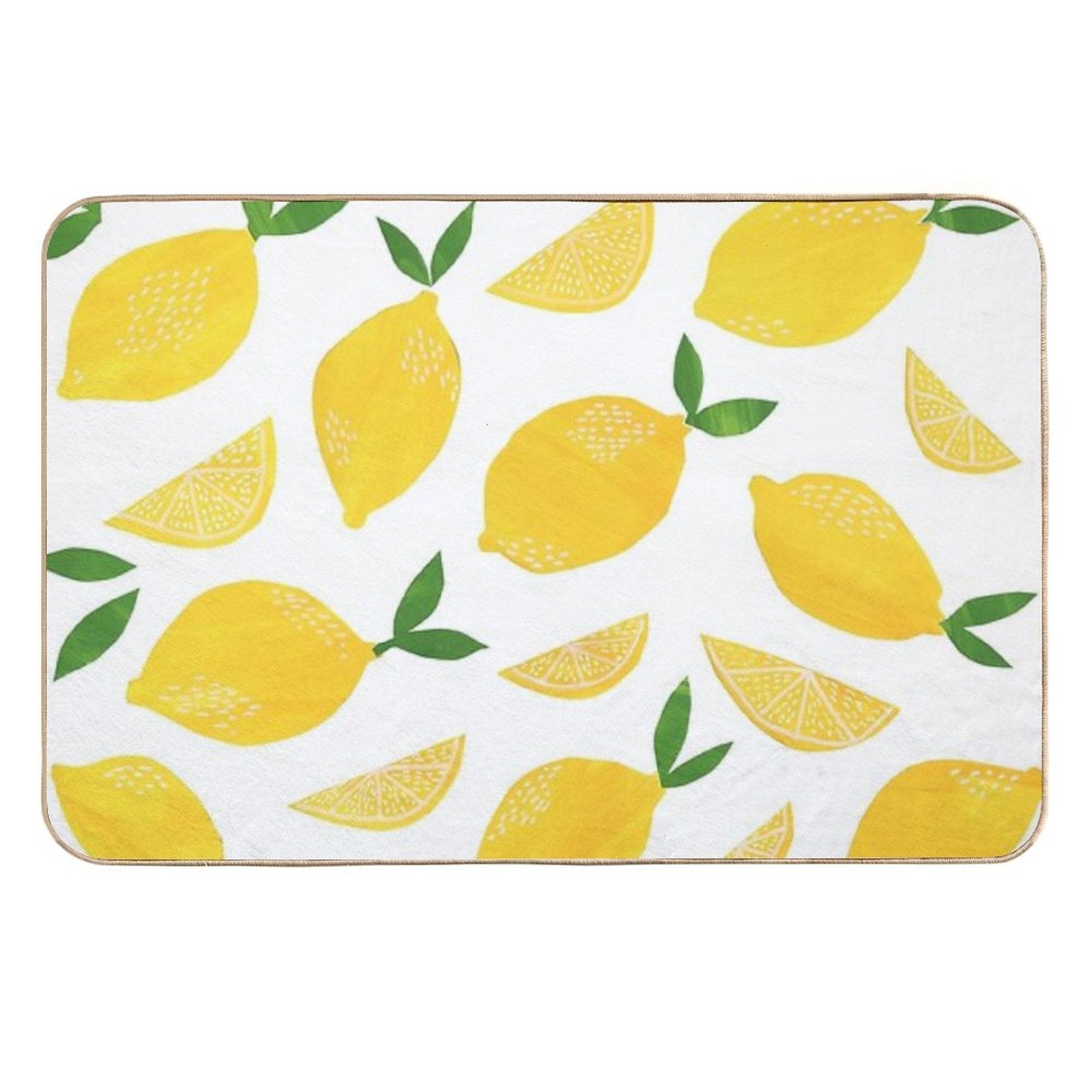 Cut + Paste Lemon Pattern  Easy To Clean Bath Mat