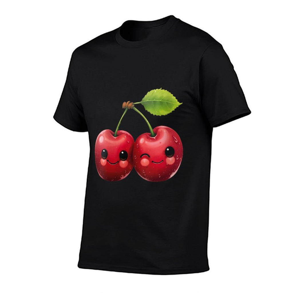 Womens Funny Cherries Cherry  Stretchy T-Shirt